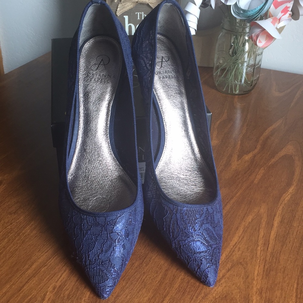Adrianna Papell Lois Lace Pointed Toe Pumps